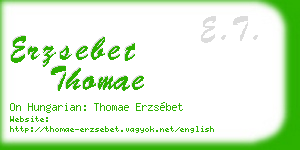 erzsebet thomae business card